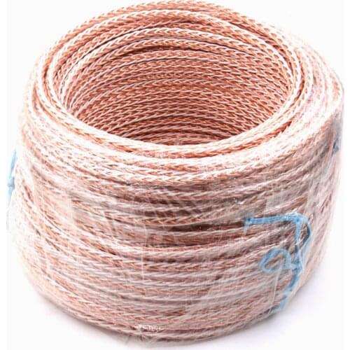 5M 4TC OCC Copper Wire Cable for HIFI Audio Speaker Amplifier Turntable CD Player 8 Strands