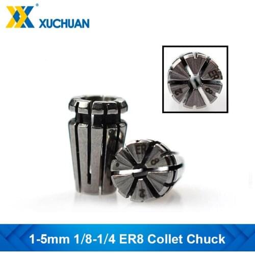 ER8 Collet Chuck 1-5mm 1/8-1/4 Spring Collet Clamp For CNC Engraving Machine&Milling Lathe Spring Chuck Tool Holder