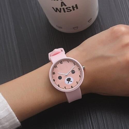 New Womens Watches Fashion Luxury Teenage Girl Wristwatch lovely Dog Pattern Clock Comfortable Children Watch Relogio Masculino