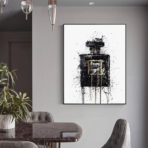 Graffiti Art Perfume Bottle Canvas Painting Modern Abstract Style Picture Decoration Poster For Home Decor Wall Painting
