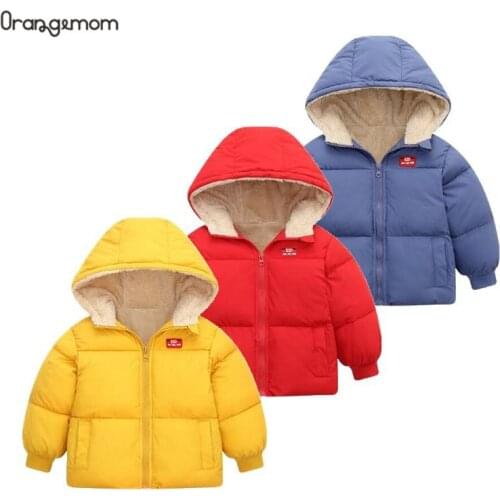 Baby Girls Jacket Kids Boys Winter 2020 new Cotton Coats Solid Color Hoodie Teenager Coat Childrens Jackets Baby Girl Snowsuit