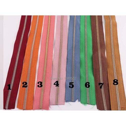 10Yards 5# multi Color Metal Teeth Zippers Top Quality zipper for bags shoes garment luggage sewing Accessories