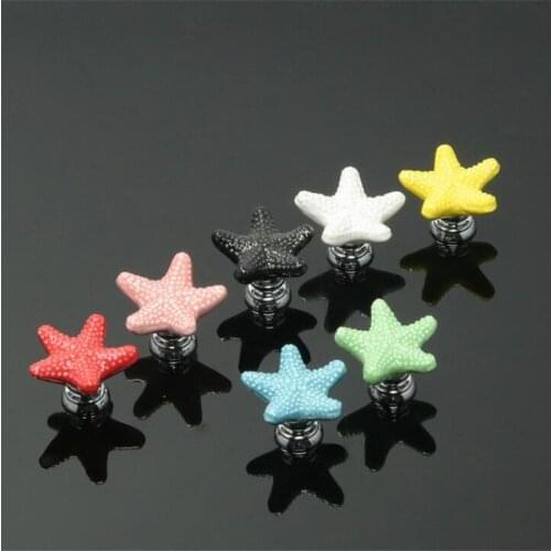 Cartoon Fish Shaped Ceramic Handle Eco-friendly Childrens Room Wardrobe Drawer Bookcase Door Small Handles