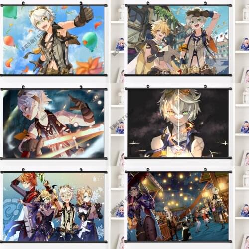 Diy Diamond Painting Japanese Anime Game Cross Ctitch Kits Mosaic Home Decor Genshin Impact Diamond Embroidery Full Round Drill
