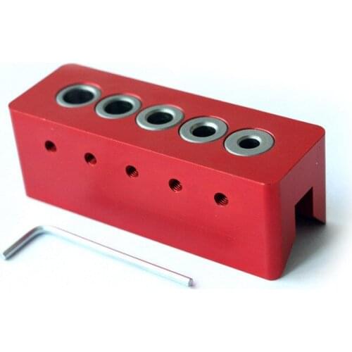 90 Degree Drill Straight Angle Guide Bit Doweling Jig Woodworking Tool Dowel Hole Jig 6/7/8/9/10mm Bit Wood Punch Locator Red