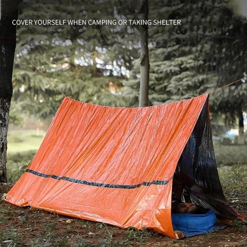 Single Person Temporary Simple Sleeping Bag Portable Outdoor Emergency Tent Ultra-Lightweight Life-saving Bag Triangle Tent