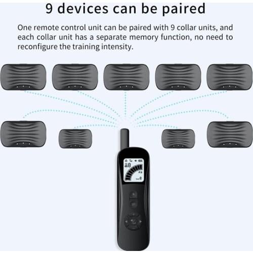 Pet Dog Training Collar Remote Vibration Rechargeable Rainproof For S M L Dogs