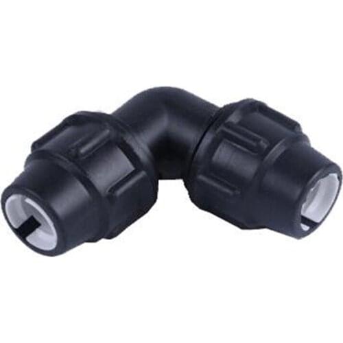 PE Tap Water Irrigation Quick Connect Elbow No-iron Quick Elbow Black Hat 20 25 32 40 5063 Water Pipe Accessories