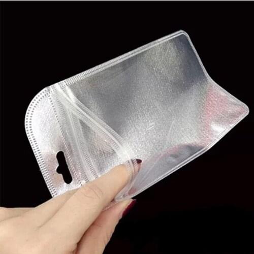 32 sizes Silver Clear Self Seal Zipper Plastic Retail Poly Bag Reclosable plastic packaging bag Zip Lock Storage Bag 100pcs/lot