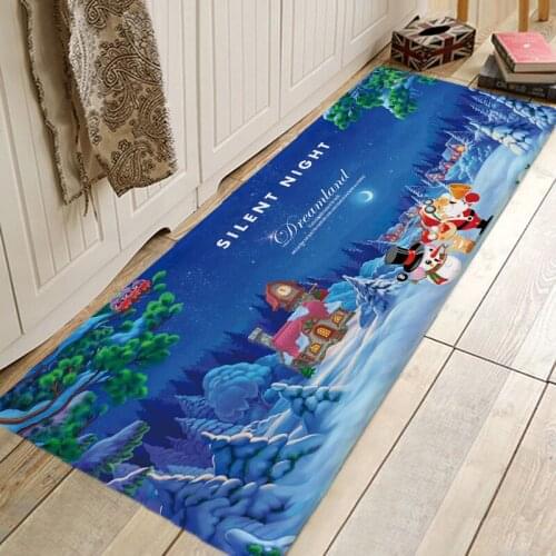Christmas Rug 3D RUG Hallway Carpets and Rugs for Bedroom Living Room Carpet Kitchen Bathroom Anti-Slip Floor Mats 3D Mat