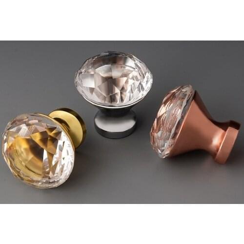 Rose gold handle American cabinet hardware glass drawer wardrobe door handle European modern minimalist handle single hole