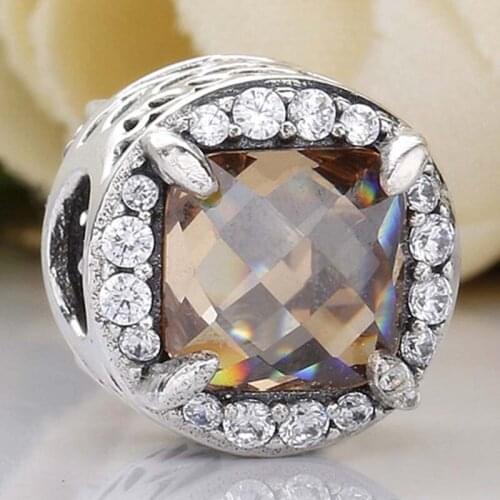 Original Radiant Grains Of Energy With Faceted Crystal Bead Fit 925 Sterling Silver Charm Bracelet Bangle Diy Jewelry