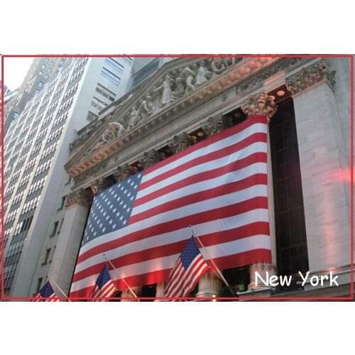 USA Travel Magnets Gifts Magnetic Sticker 78*54mm Unite States New York STOCK EXCHANGE Souvenir Fridge Magnet 20012