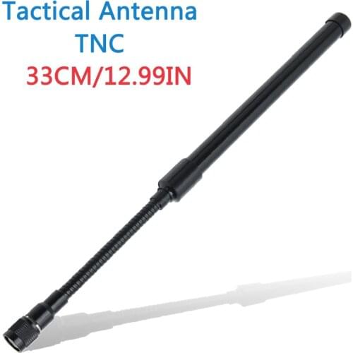 TNC Connector Tactical Antenna Dual Band 144/430Mhz Foldable For Walkie Talkie Kenwood TK-378 Harris AN/PRC-152 148 Marantz