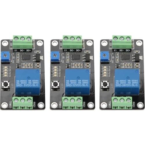 1 pcs Delay Timer Relay Self-locking Delay On Off Time Switch Super 555 Timer DC 5V/12V/24V