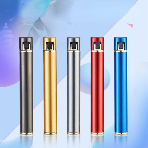 Mini Slim Cylindrical Cigarette Lighter Creative Grinding Wheel Open Flame Lighter Weed Accessories Woman Gadgets for Men Gift
