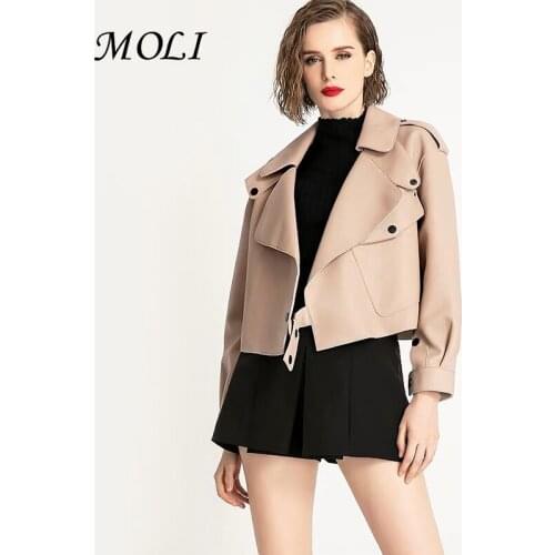 XIANGLELIER Womens Fashion Leather Jackets