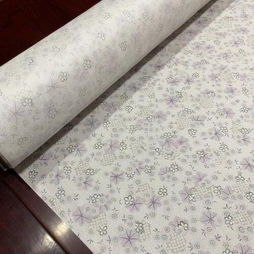 Japanese Cherry Blossom Small Pattern 100% Mulberry Silk High-Grade Silk Fabric Silk Fabric Cheongsam Hanfu Inverted Big Sleeve