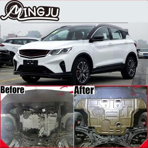 Engine Chassis Guard Cover Protector Manganese Steel Plastic Fender Accessories For Geely Coolray SX11 2018 2019 2020 2021