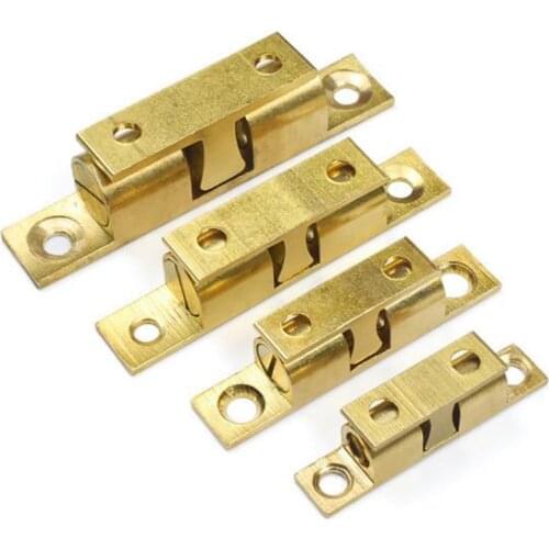 1 Set Door Lock Door Touch Latch Cabinets Interlock Switch Chassis Cabinet Spring Ball Locker Adjustable Brass Door Buckle