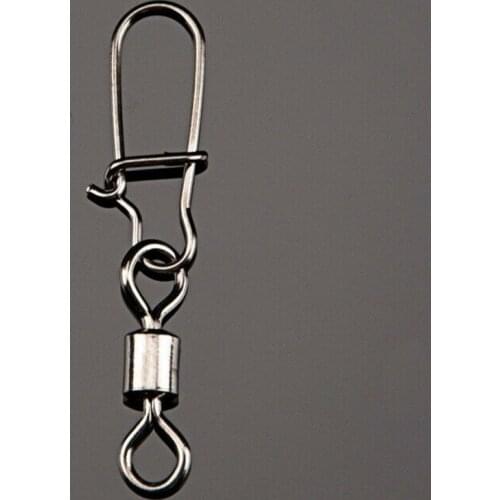 100 Pcs Stainless Steel Ball Bearing Fishing Long Service Life Swivels Snap Rolling Sea High Wear Resistance Copper Connector