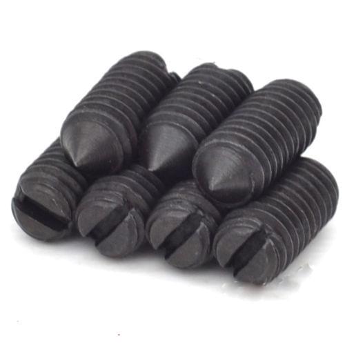 30Pcs M3 slotted headless screws grubs tip end tighten bolts screw grub bolt 3-12mm Length