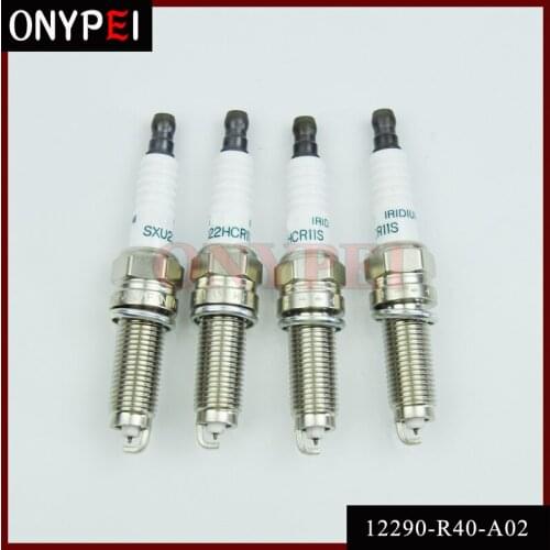 4pcs/lot 12290-R40-A02 SXU22HCR11S Iridium Spark Plug For Honda Accord Civic Acura ILX MDX RL 12290R40A02
