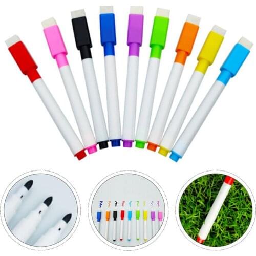 45Pc/Lot Colorful Whiteboard Marker Dry Erase White Board Marker Without Magnet School Office Writting Board Pen Built In Eraser