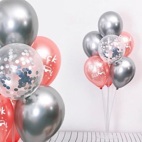 Amawill Back To School Tubes Balloon Stand Confetti Ballon School Anniversary Party Decoration No Helium Required Can Float