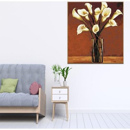 Flower Arrangement Picture DIY Painting By Numbers Decorative Canvas Painting Decoration For Home Acrylic Paint For Crafts Gift