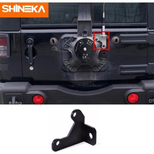 SHINEKA Car Tailgate Rear Antenna Mount Holder Bracket Base Spare Tire Carrier for Jeep Wrangler JK 2007-2017