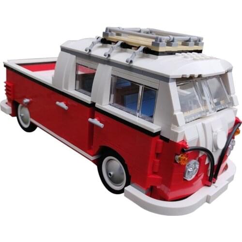 MOC-23519 T1 Doka Compatible 10220 high-tech Series Van Building Blocks Car Model Bricks Bus 21001 Children Toys