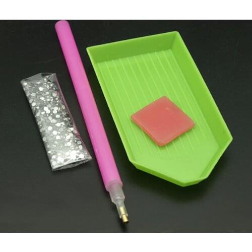 Easy Nail 4pcs/set Nail Art Rhinestones Picking Pick Up Tool Pen + Clay + Dish pick up Pen Beads Gems Nail art sets
