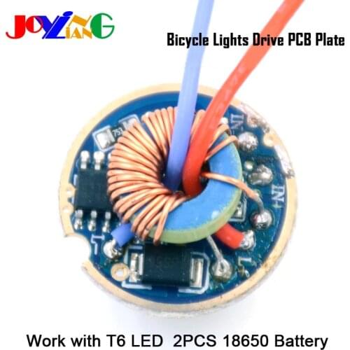 JYL-8803 Bicycle T6 Light Driver Board PCB Work with 2PCS 18650 Battery 7.4V Power Supply Led Driving Board 22mm