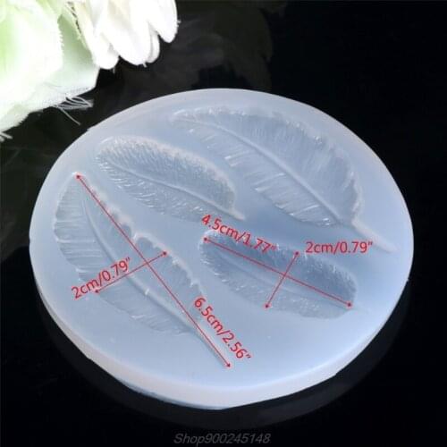 Jewelry Mold Feather Shapes Making Pendant Silicone Resin Cake DIY Craft Tools Au08 20 Dropship