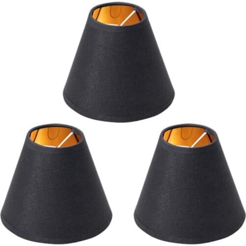 GTBL Small Lamp Shade Set of 3 Chandelier Shade Small Lamp Shade Clip for Candelabra Bulbs Table Chandelier Wall Lamp
