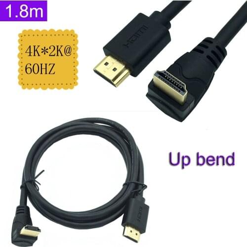 HDMI 2.0V 4K*2K @60HZ ,HDMI Male to HDMI Male UP Angled Cable 1.8M