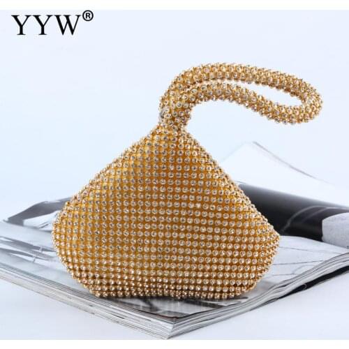 YYW Fly Rhinestones Women Clutch Bags Diamonds Finger Ring Ladies Vintage Evening Bag Crystal Wedding Bridal Handbags Purse