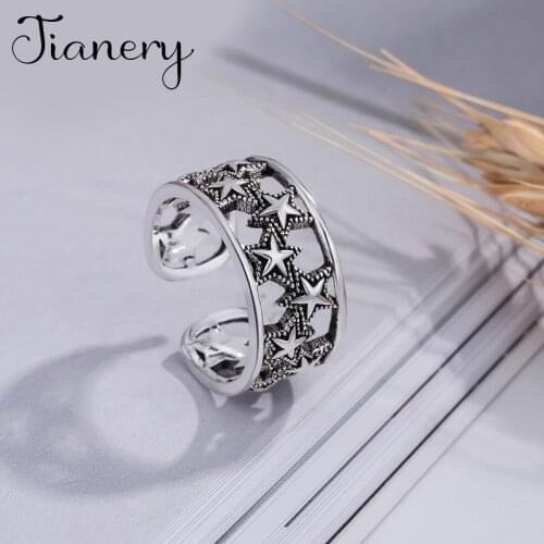 Hot Sale Bohemian New Charming Star Rings For Women Fashion Open Finger Rings Female Boho Jewelry 2021
