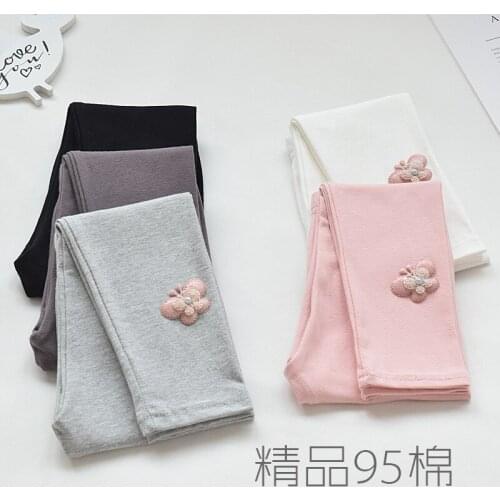 Girls' leggings spring and autumn thin style new childrens leggings girls baby cotton long pants