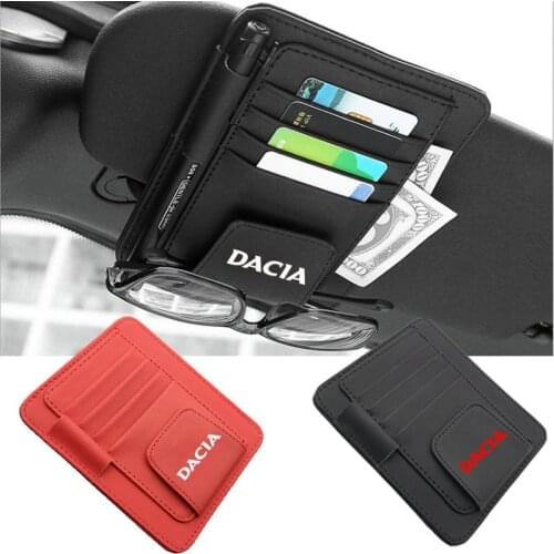 For Dacia Duster Logan Sandero Lodgy Dokker Sun Visor Multifunction Car Storage Car Card Package Glasses Holder