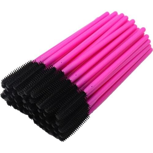 New Cosmetic Eye Brush 200pcs/pack Eyelash Brushes Silicone Eyebrow brush Eyelash Extension Wand Applicator Make Up Brush Tool