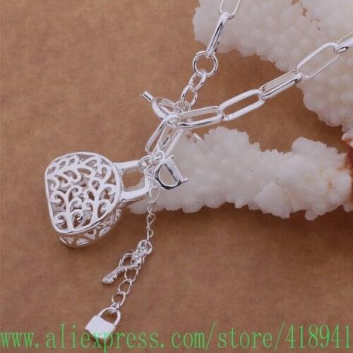 Silver Plated Necklace, Silver Plated fashion jewelry Engraving package /etzanlga bvbakmia AN630