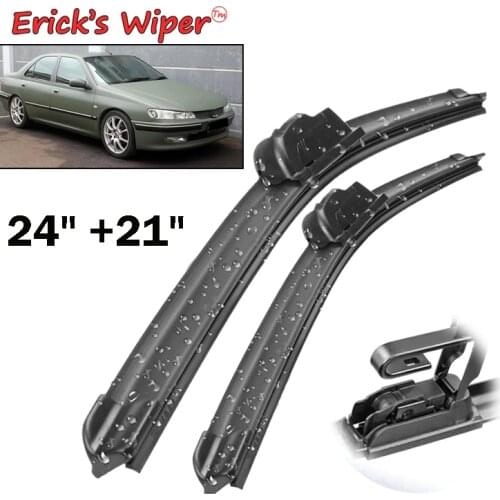 Ericks Wiper LHD Front Wiper Blades For Peugeot 406 2000 - 2004 Windshield Windscreen Front Window 24"+21"