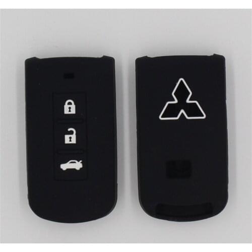 Silicone Remote Car Key Fob Case Cover Protector For Mitsubishi Outlander Lancer L200 ASX Key Holder Keychain Skin