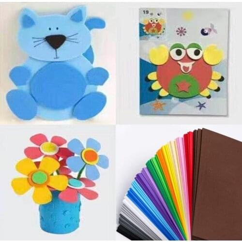2 mm thickness 20 * 30 cm 10pcs DIY for decoration Sponge Foam paper KraFt PaPer foamiran FOR needLework felt