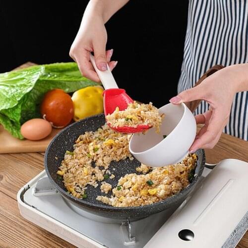 1Pcs Multifunction Kitchen Cooking Spoon Heat Resistant Hanging Hole Innovative Potato Garlic Press Colander Spoon