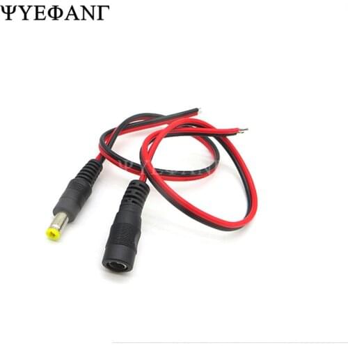 4PCS 12V DC Connectors Male Female Jack Wire Adapter Plug Power Supply 15cm Length 5.5x2.1mm for LED Strip Light CCTV Camera