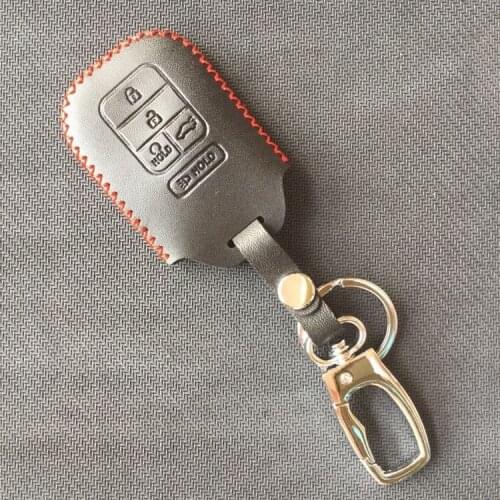 5 Button Smart Remote FOB Key Protect Holder For Honda Accord Civic Freed Civic Pilot Genuine Key Bag Cover Keychain