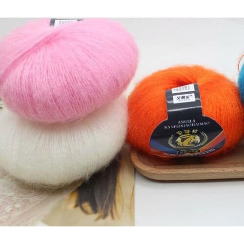 50G Angora Fine Mohair Hand Woven Medium and Fine Wool Line South Africa Pony Sea Imported Wool Special Offer